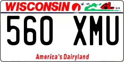 WI license plate 560XMU