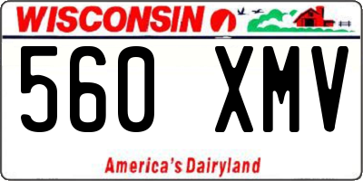 WI license plate 560XMV