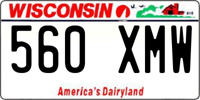 WI license plate 560XMW