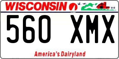 WI license plate 560XMX