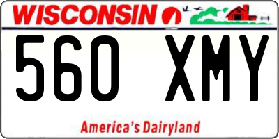 WI license plate 560XMY