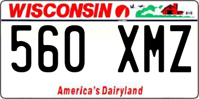 WI license plate 560XMZ