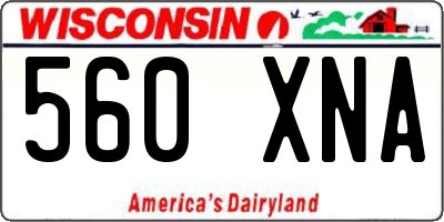 WI license plate 560XNA
