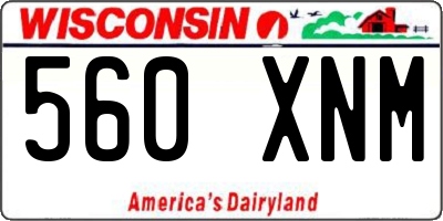 WI license plate 560XNM