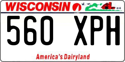 WI license plate 560XPH