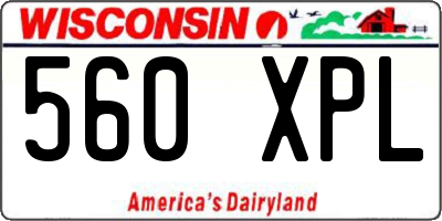 WI license plate 560XPL