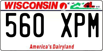 WI license plate 560XPM