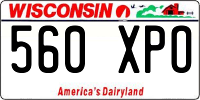 WI license plate 560XPO