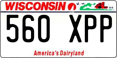 WI license plate 560XPP