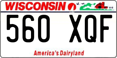 WI license plate 560XQF