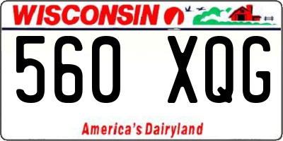 WI license plate 560XQG