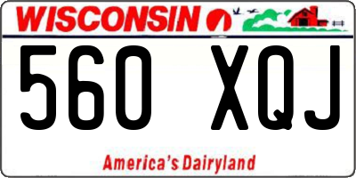WI license plate 560XQJ