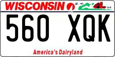 WI license plate 560XQK