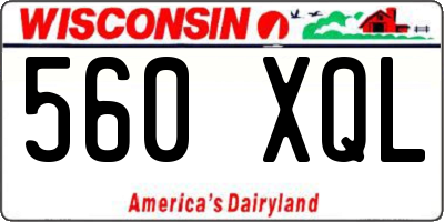 WI license plate 560XQL
