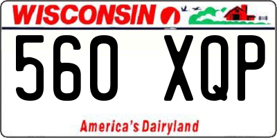 WI license plate 560XQP