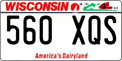 WI license plate 560XQS