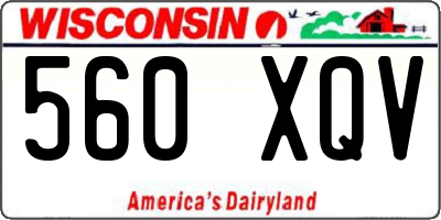 WI license plate 560XQV