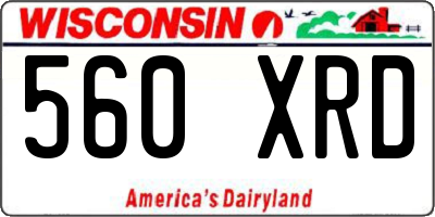WI license plate 560XRD