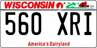 WI license plate 560XRI