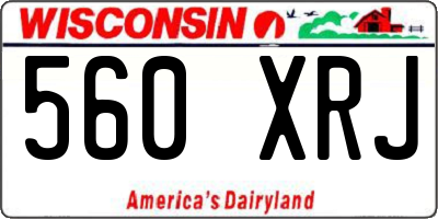 WI license plate 560XRJ