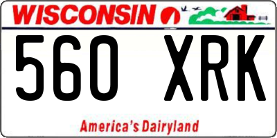 WI license plate 560XRK
