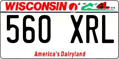 WI license plate 560XRL