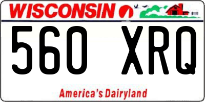 WI license plate 560XRQ
