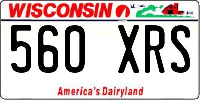 WI license plate 560XRS