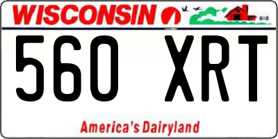 WI license plate 560XRT
