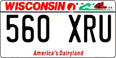 WI license plate 560XRU