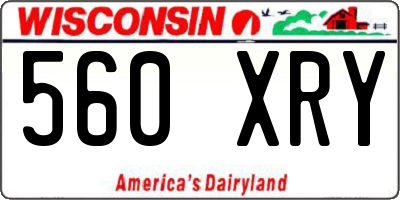 WI license plate 560XRY