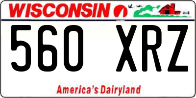 WI license plate 560XRZ
