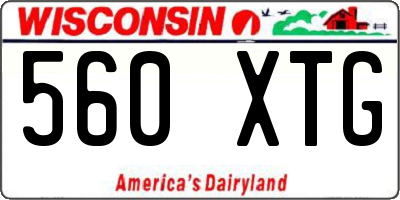 WI license plate 560XTG