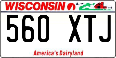 WI license plate 560XTJ
