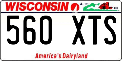 WI license plate 560XTS