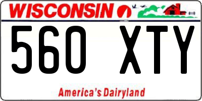 WI license plate 560XTY