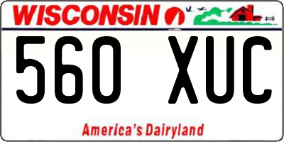 WI license plate 560XUC