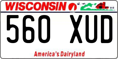 WI license plate 560XUD