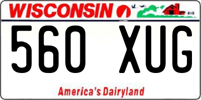 WI license plate 560XUG