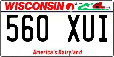 WI license plate 560XUI