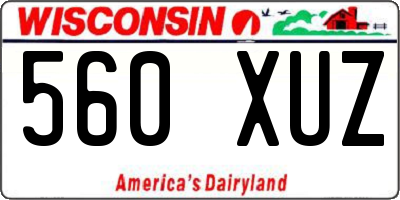 WI license plate 560XUZ