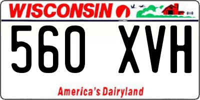 WI license plate 560XVH