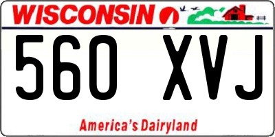 WI license plate 560XVJ