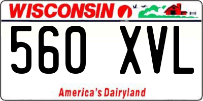 WI license plate 560XVL