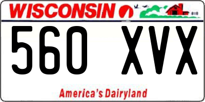 WI license plate 560XVX