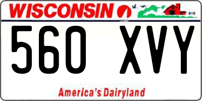 WI license plate 560XVY