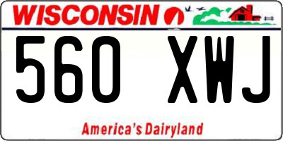 WI license plate 560XWJ