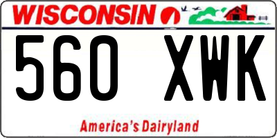 WI license plate 560XWK