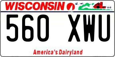 WI license plate 560XWU
