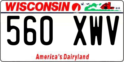 WI license plate 560XWV